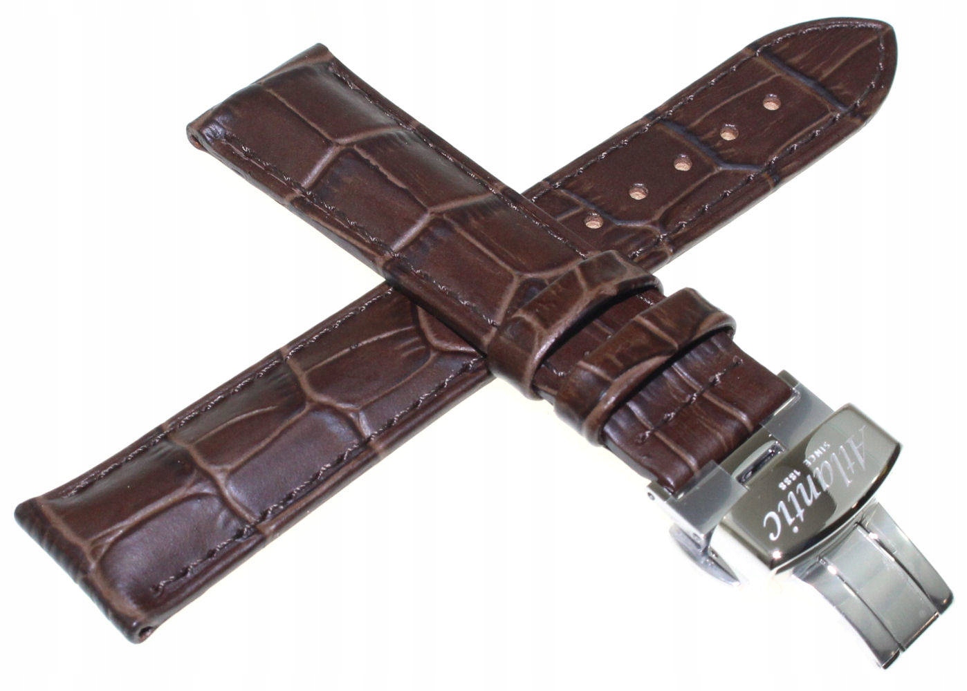 Hnědý Kožený Řemínek Na Hodinky Atlantic 20 mm
