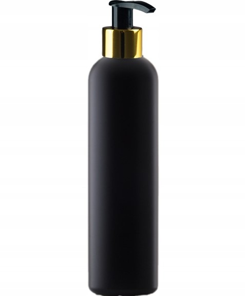 

Butelka Hdpe 200ml, Czarna, Dozownik Czarno-złoty