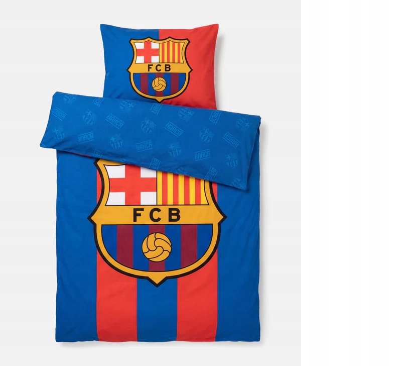 Komplet pościeli Fc Barcelona 140x200 cm, poszewka 50x60 cm 100% bawełna
