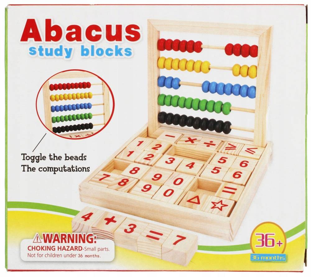 LICZYDŁO DREWNIANE LICZBY NAUKA MNOŻENIE DZIELENIE Liczba sztuk w zestawie 1 szt.