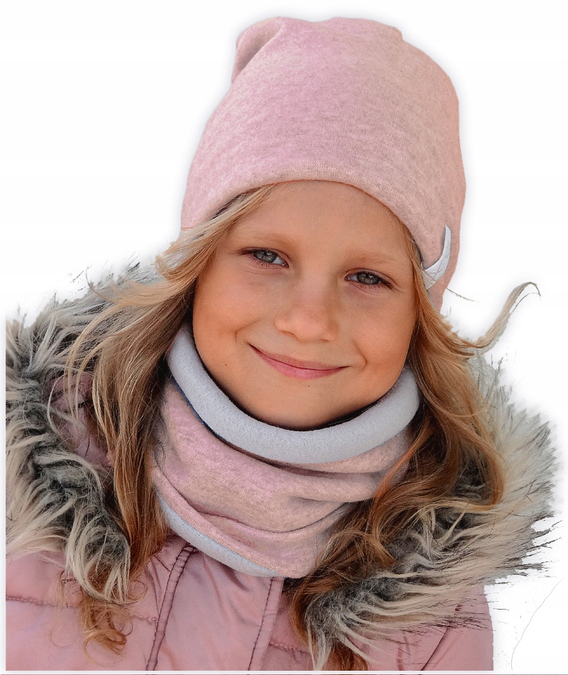 

Ciepły komplet N44B Czapka+komin tuba Polar 50-52