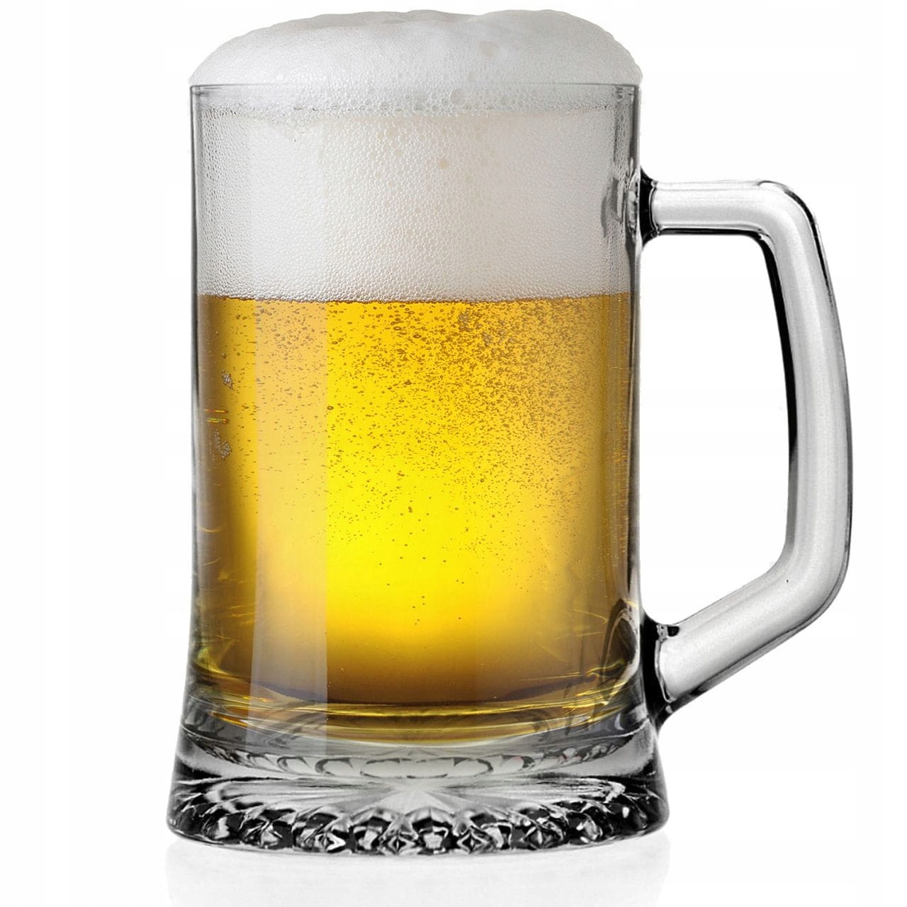 

Solidny szklany kufel z rączką do piwa 620ml 1szt