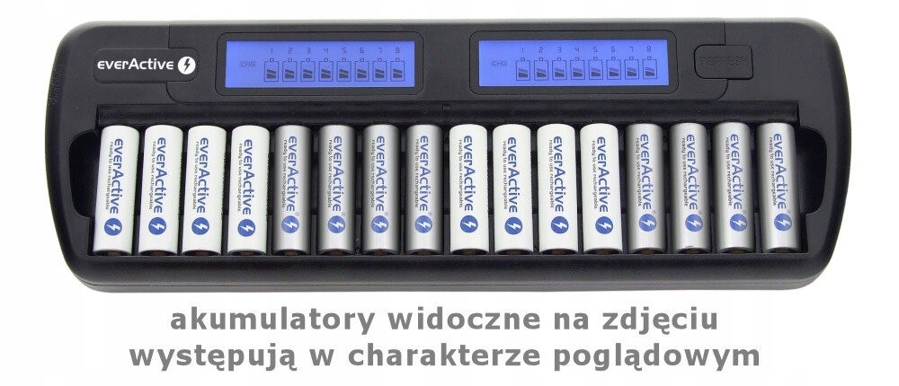 Procesorová nabíječka NC-1600 pro 16 baterií Aa/aaa