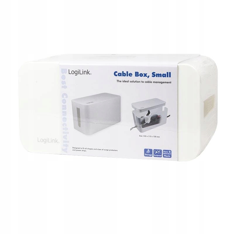 LogiLink Organizer kabli Cable Box, biały