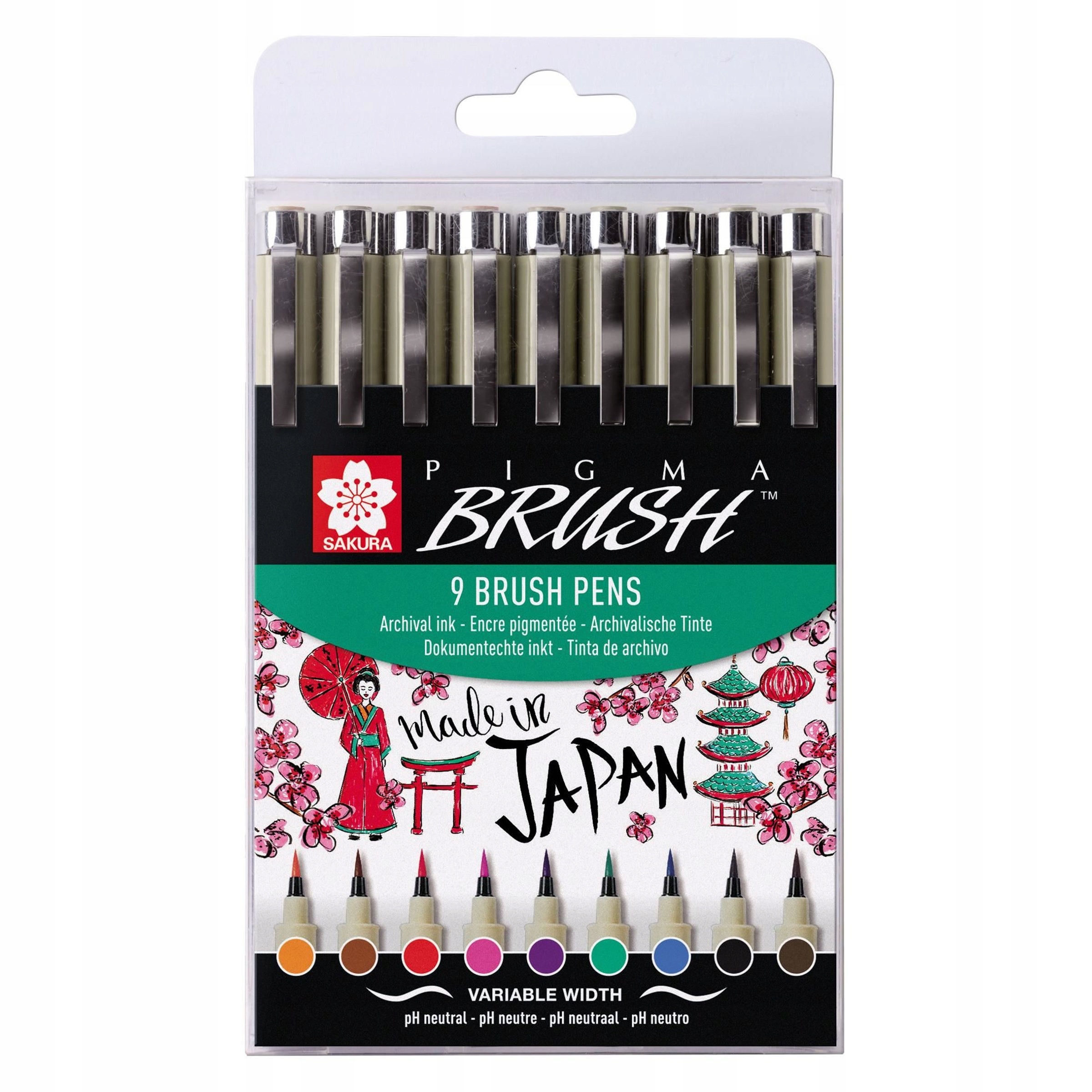 Sada štětcových tužek Pigma Brush Sakura