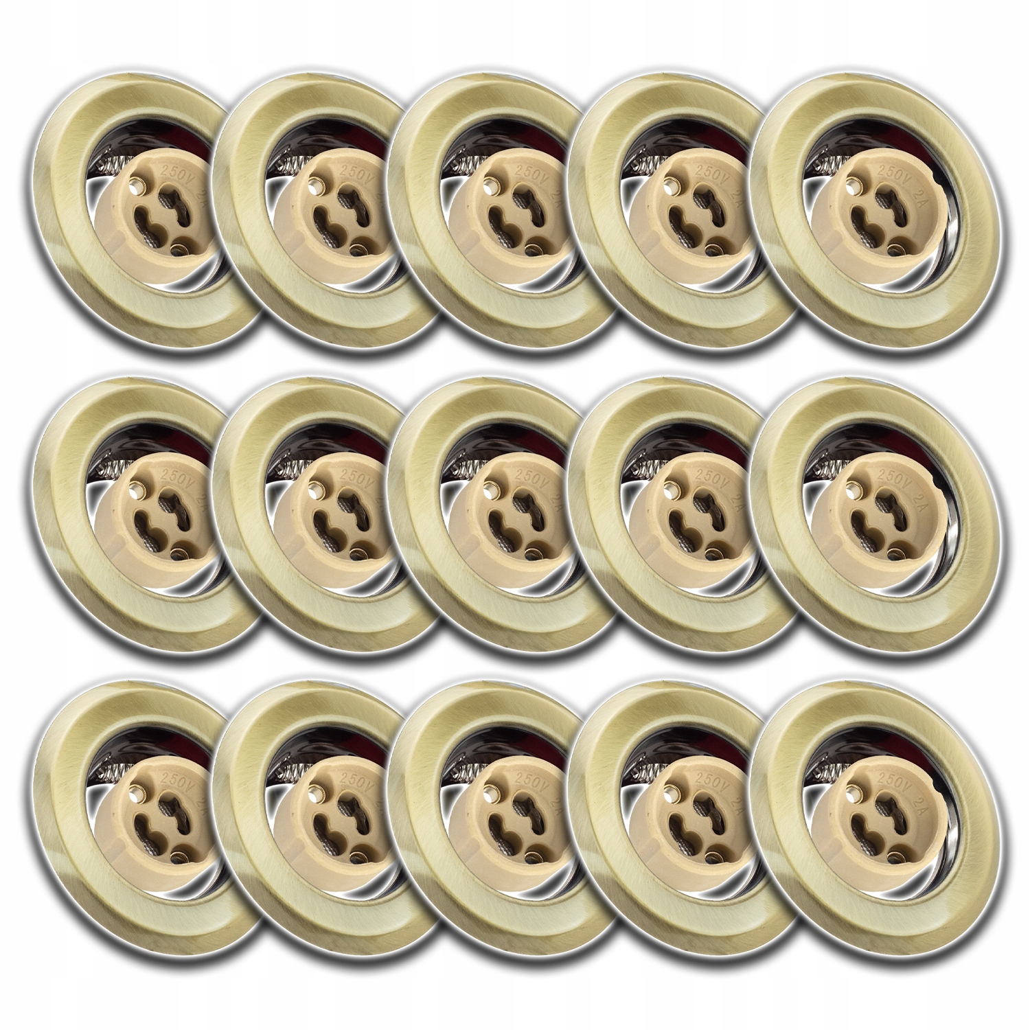 15x Stropní Svítidlo Lampa Na Žárovku GU10 Zásuvka Konektor Žárovky Kulatá