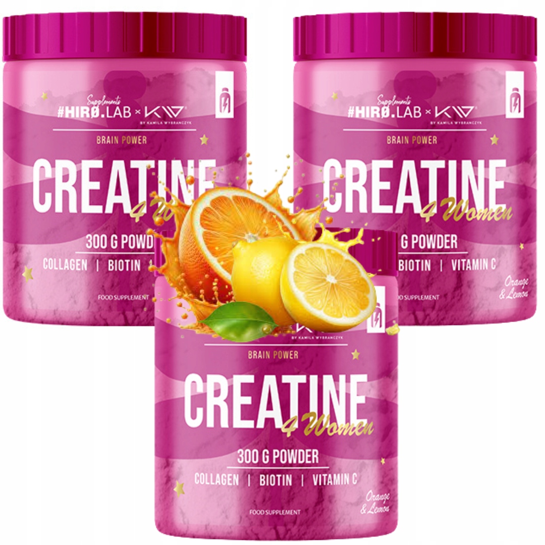 Hiro.lab Creatine 4 Women with Collagen 300 g kreatin s kolagenem