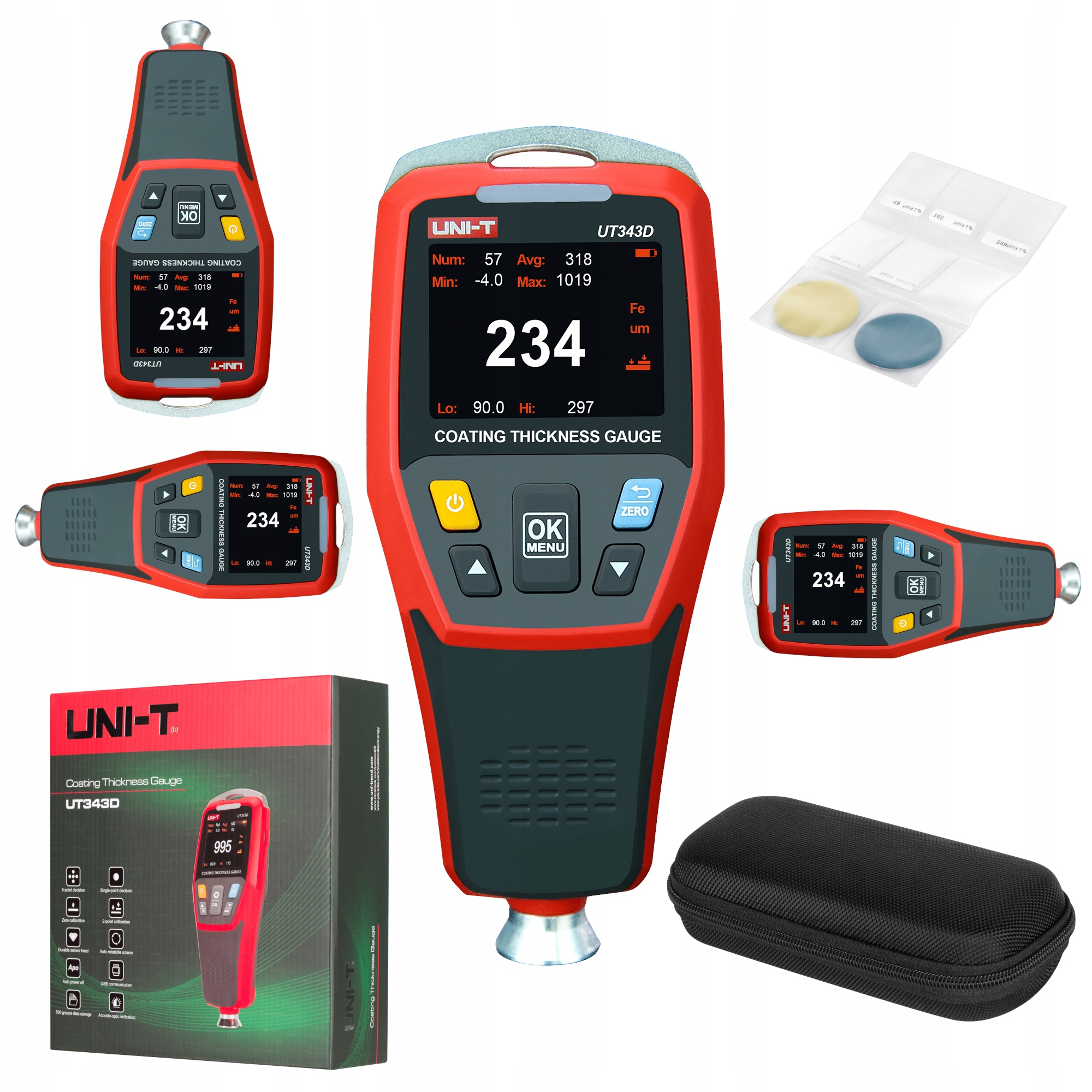 Merač Hrúbky Laku Uni-t UT343D Fe/nfe s LCD podsvietením Unit