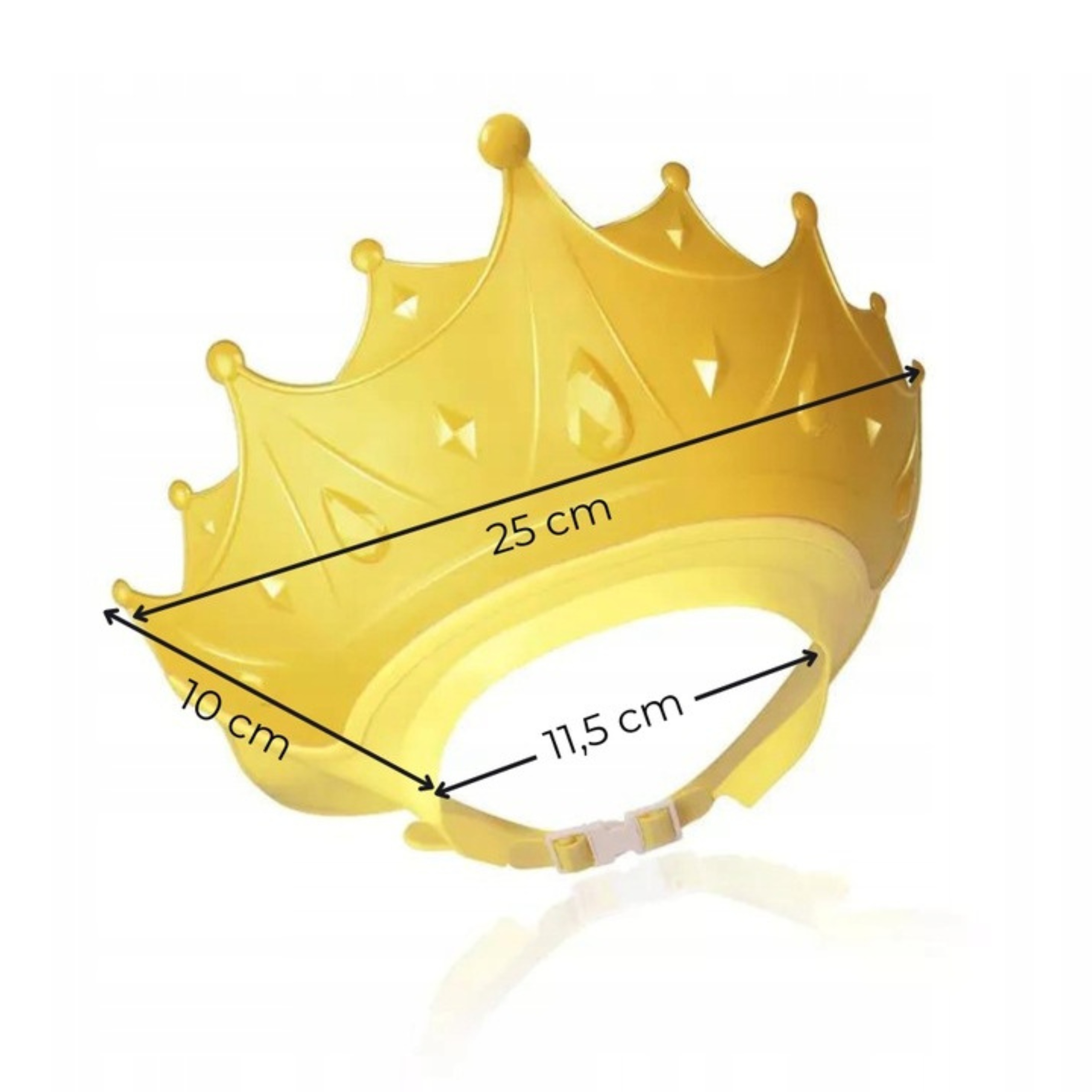 RONDO KĄPIELOWE DASZEK DO MYCIA GŁOWY ŻÓŁTA KORONA REGULACJA KĄPIEL Kolor dominujący żółcie