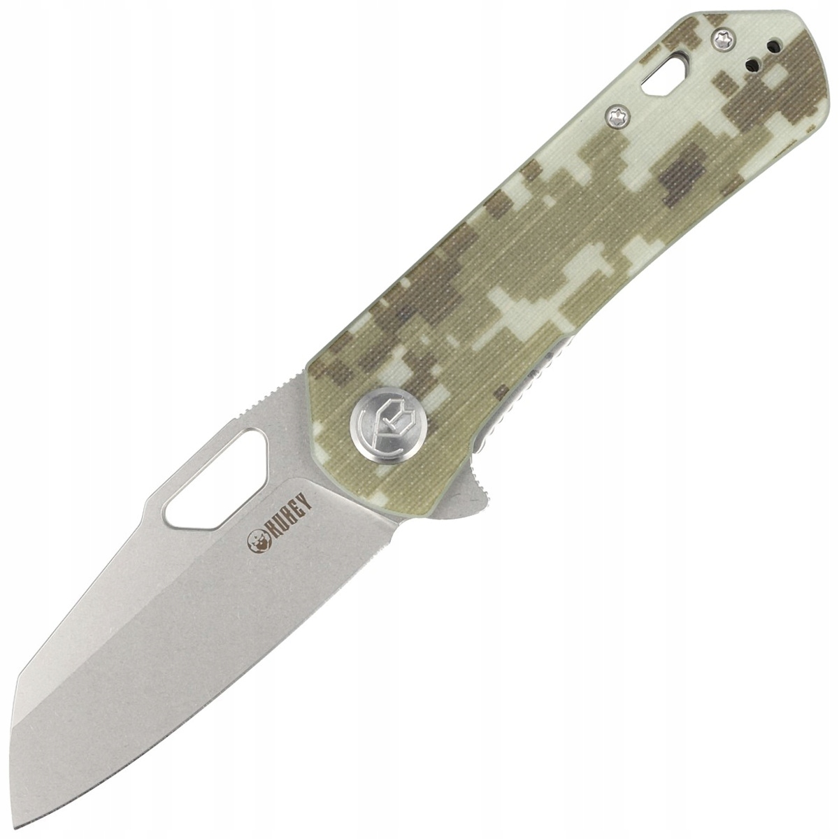 Nůž Kubey Knife Duroc Camo G10, Bead Blasted AUS-10 (KU332J)