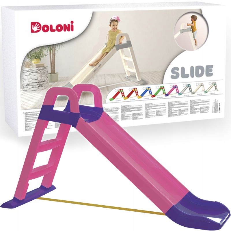 ZJEŻDŻALNIA Stabilna Ogrodowa dla Dzieci 140 cm różowa Rodzaj wolnostojąca