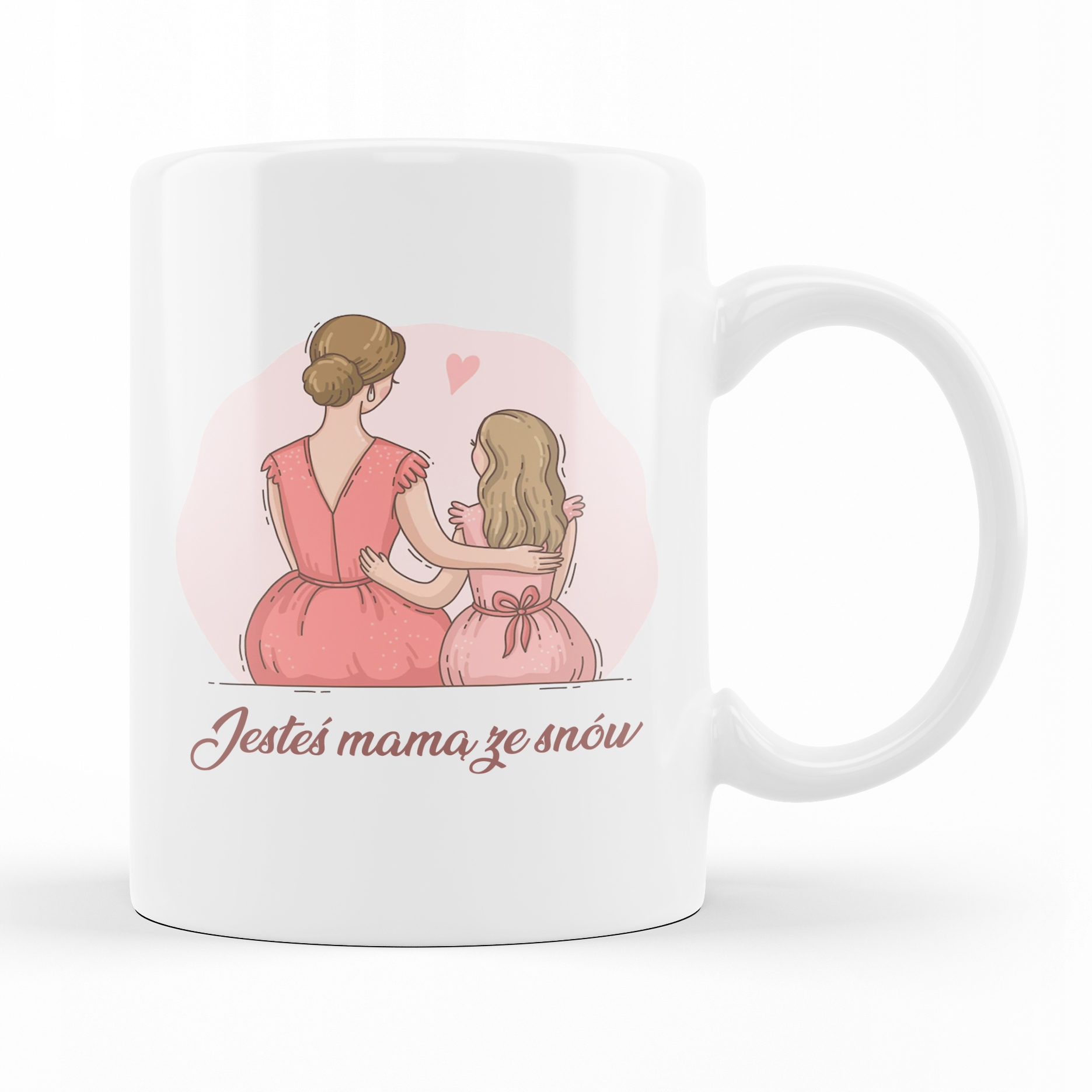 KUBEK PREZENT NAJLEPSZA MAMA ZE SNÓW DLA MAMY RÓŻ