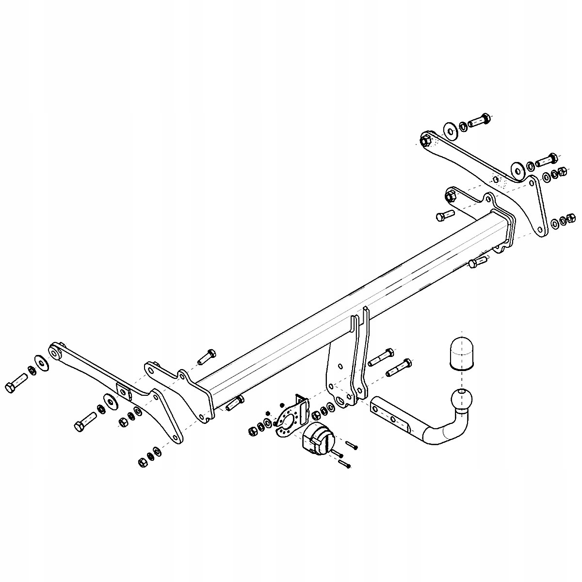 Hak holowniczy Ford Kuga DFK III MK3 3 SUV od 19 MODUŁ 13 PIN GRATIS Nowy Producent Steinhof