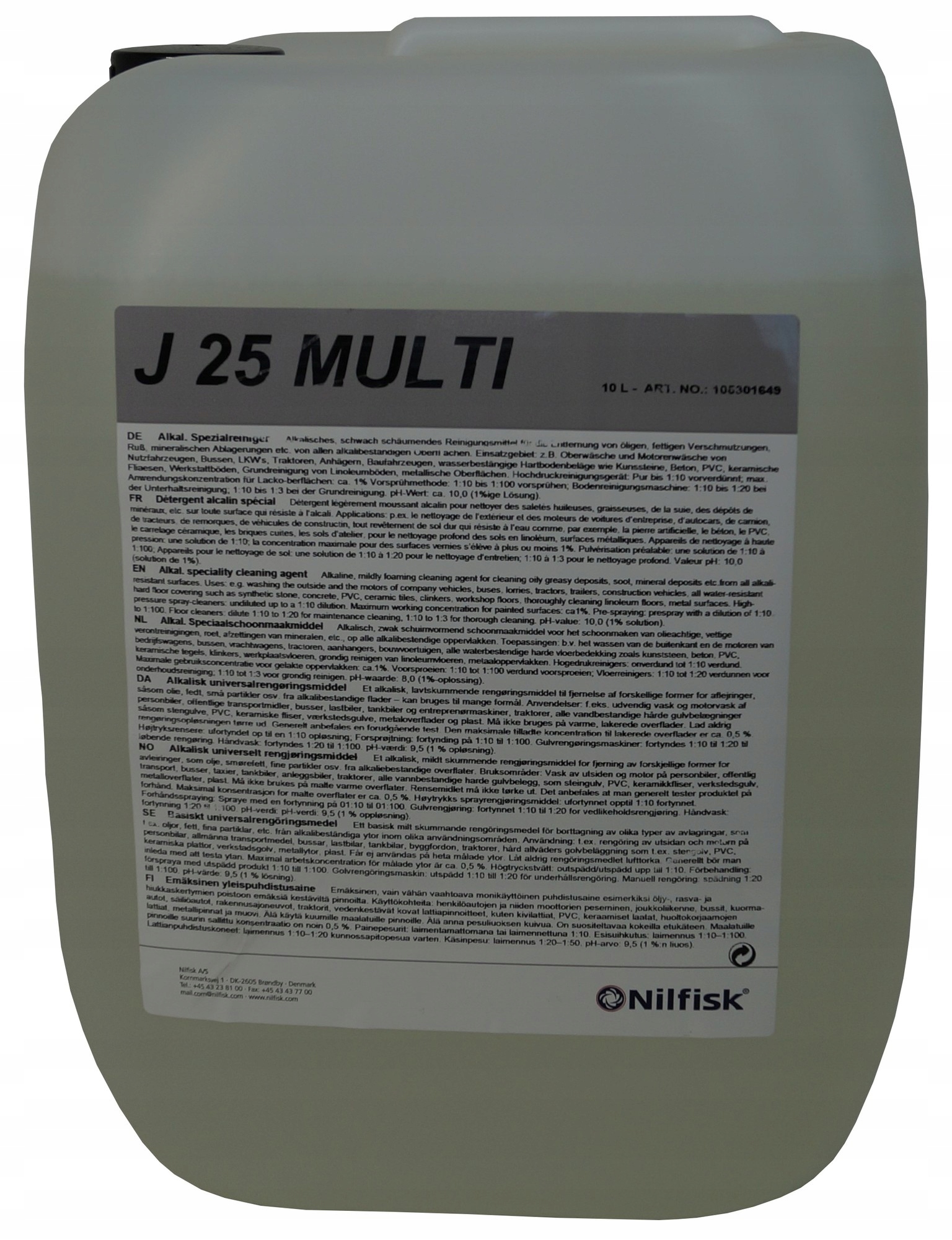 Środek Czyszczący Uniwersalny Detergent Nilfisk J 25 Multi SV1 [10l] 4x2,5L