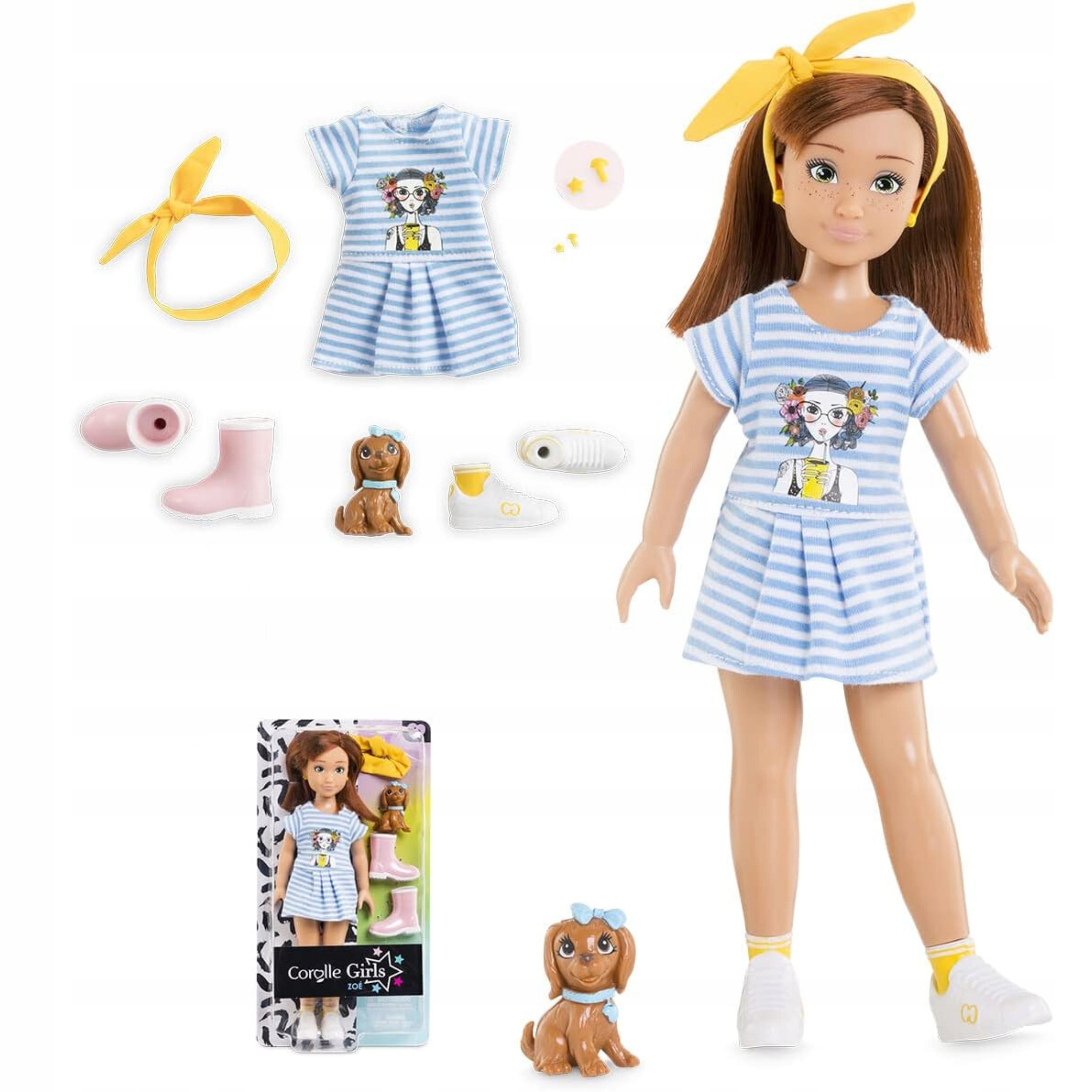 Corolle Girls Lalka Zoe Natura zestaw przygodowy 6 cz. piesek