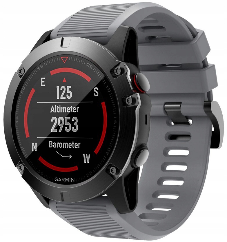 

Szary Silikonowy Pasek Garmin Fenix 6X QuickFit