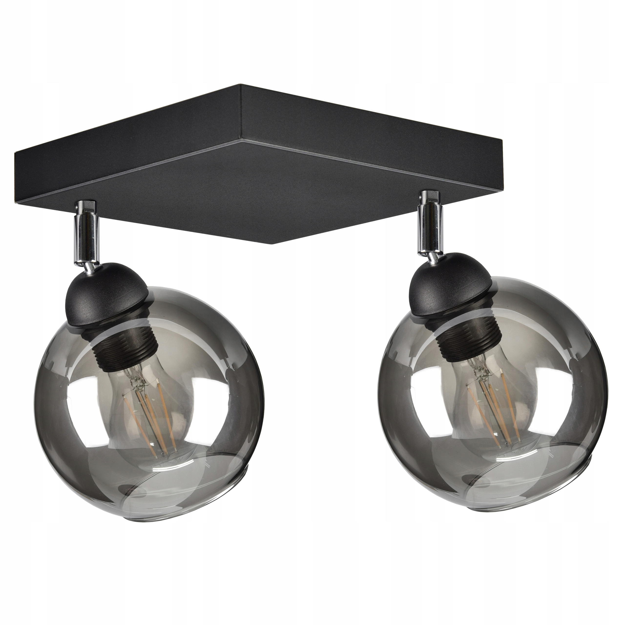 

Szklana Lampa Plafon Sufitowa Żyrandol Kule Led