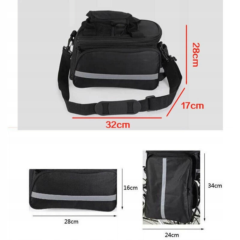 TORBA ROWEROWA WODOODPORNA TORBA NA BAGAŻNIK ROWEROWY NA TYLNYM 27L Liczba kieszeni 0