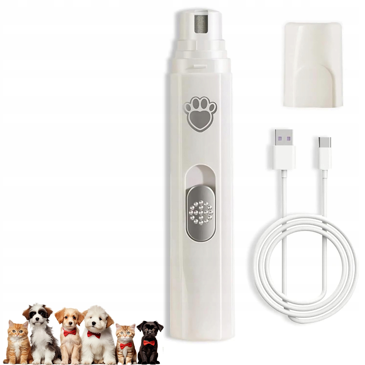 Levně elektrická tichá bruska na drápky zvířat psy kočky pilník lehký