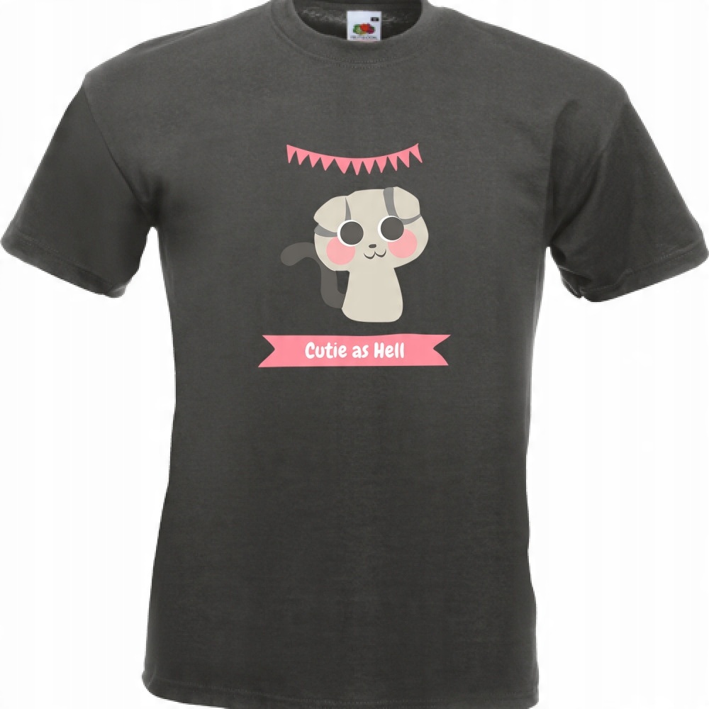 

Koszulka cutie kot kotek kociara L grafitowa