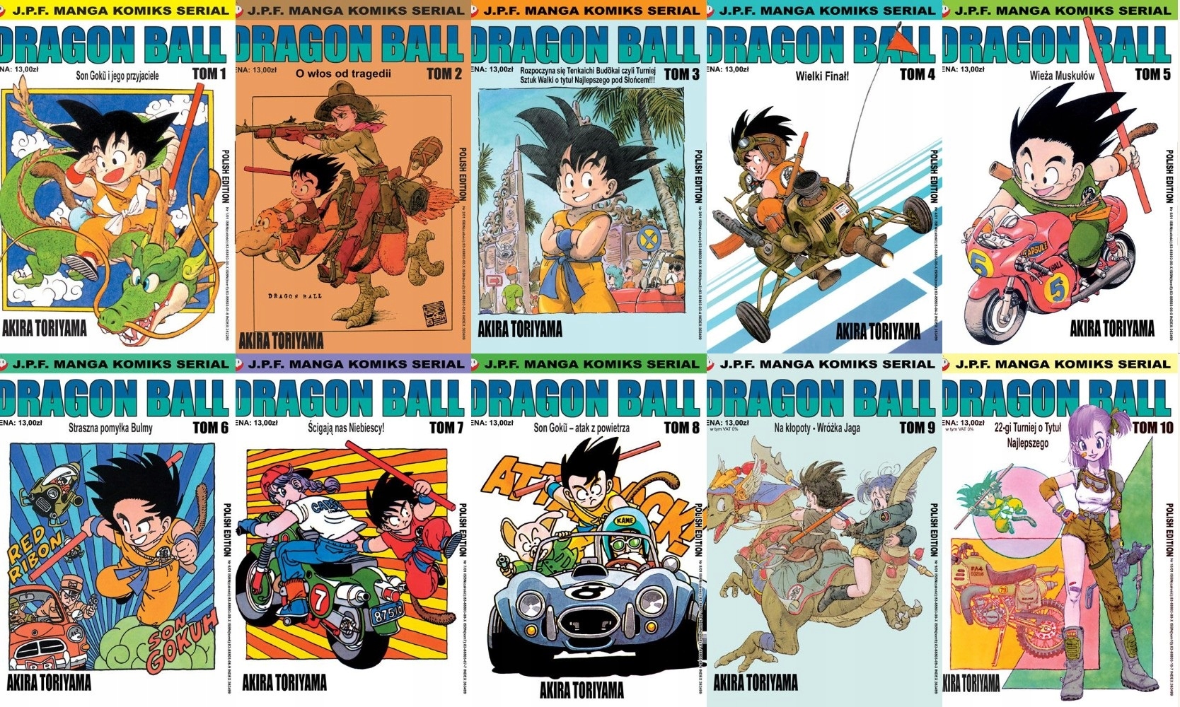 DRAGON BALL #1-10 - PAKIET - MANGA - NOWY