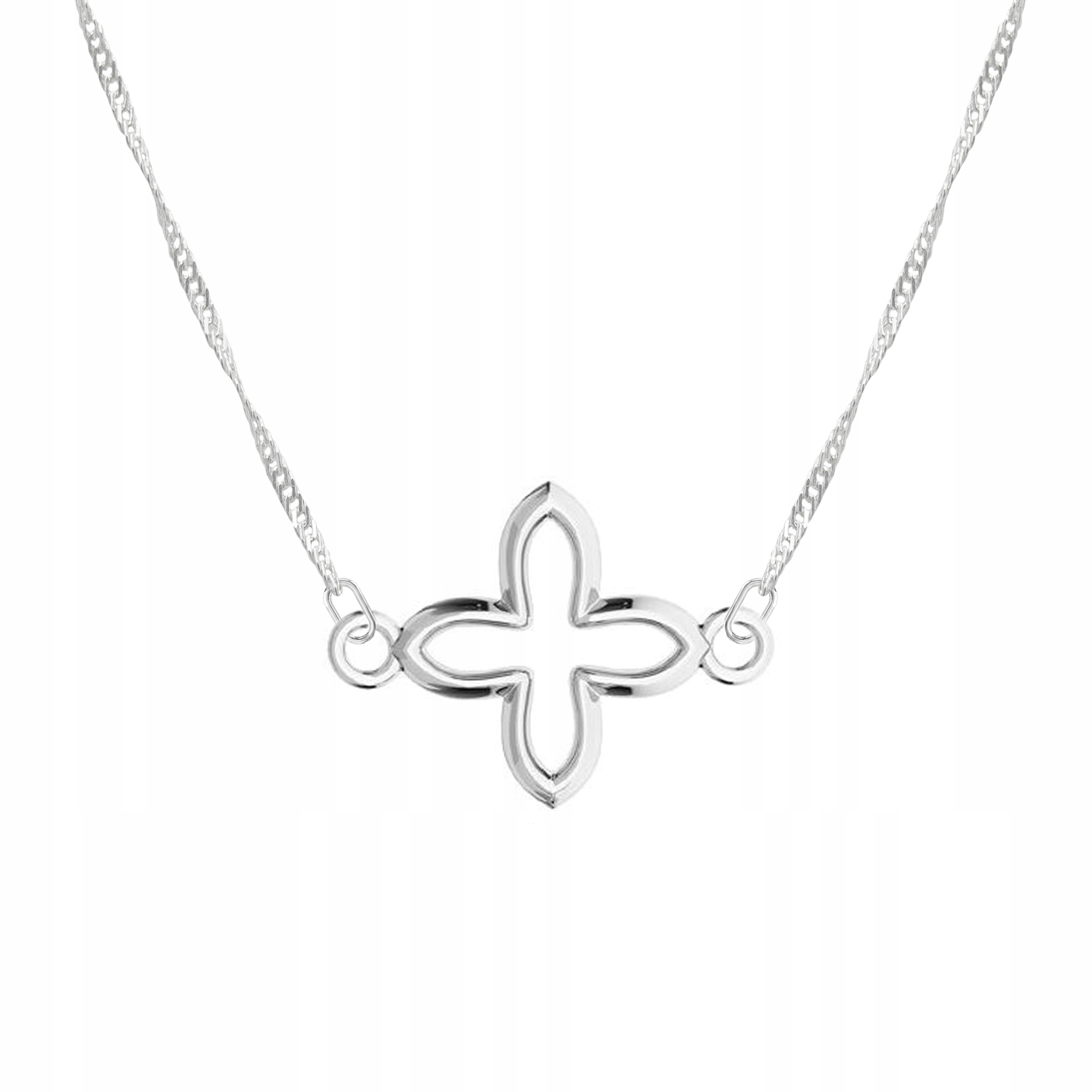 Stříbrný řetízek náhrdelník 925 Kříž