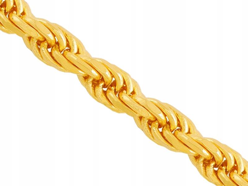 60cm Zlatý řetízek pánský 15,3g korda 585 žluté zlato klasický jako dárek