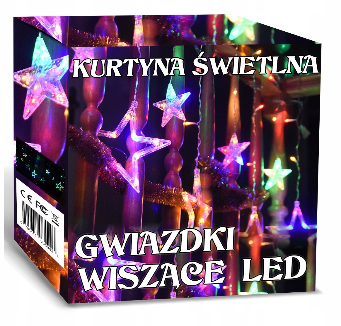 

Kurtyna Wiszące Gwiazdki girlanda lampki sople Led