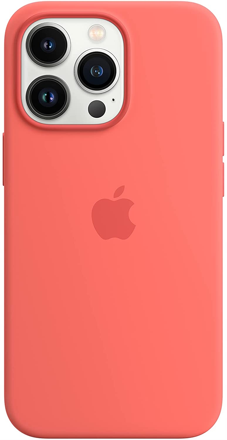 Originální Silikonové Pouzdro Apple pro iPhone 13 Pro s Magsafe Růže Pomelo