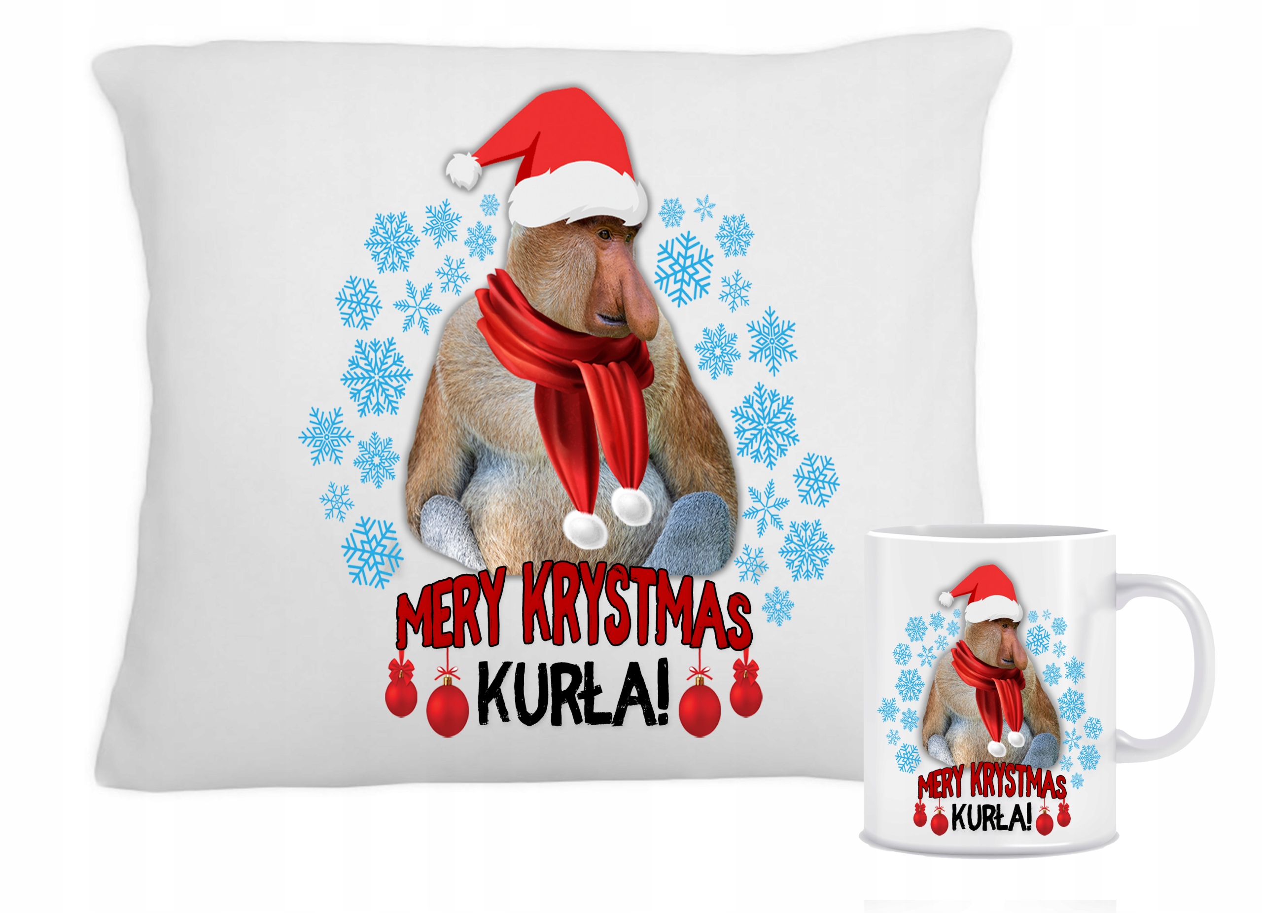 

Zestaw Poduszka Kubek Śmieszny Na Święta