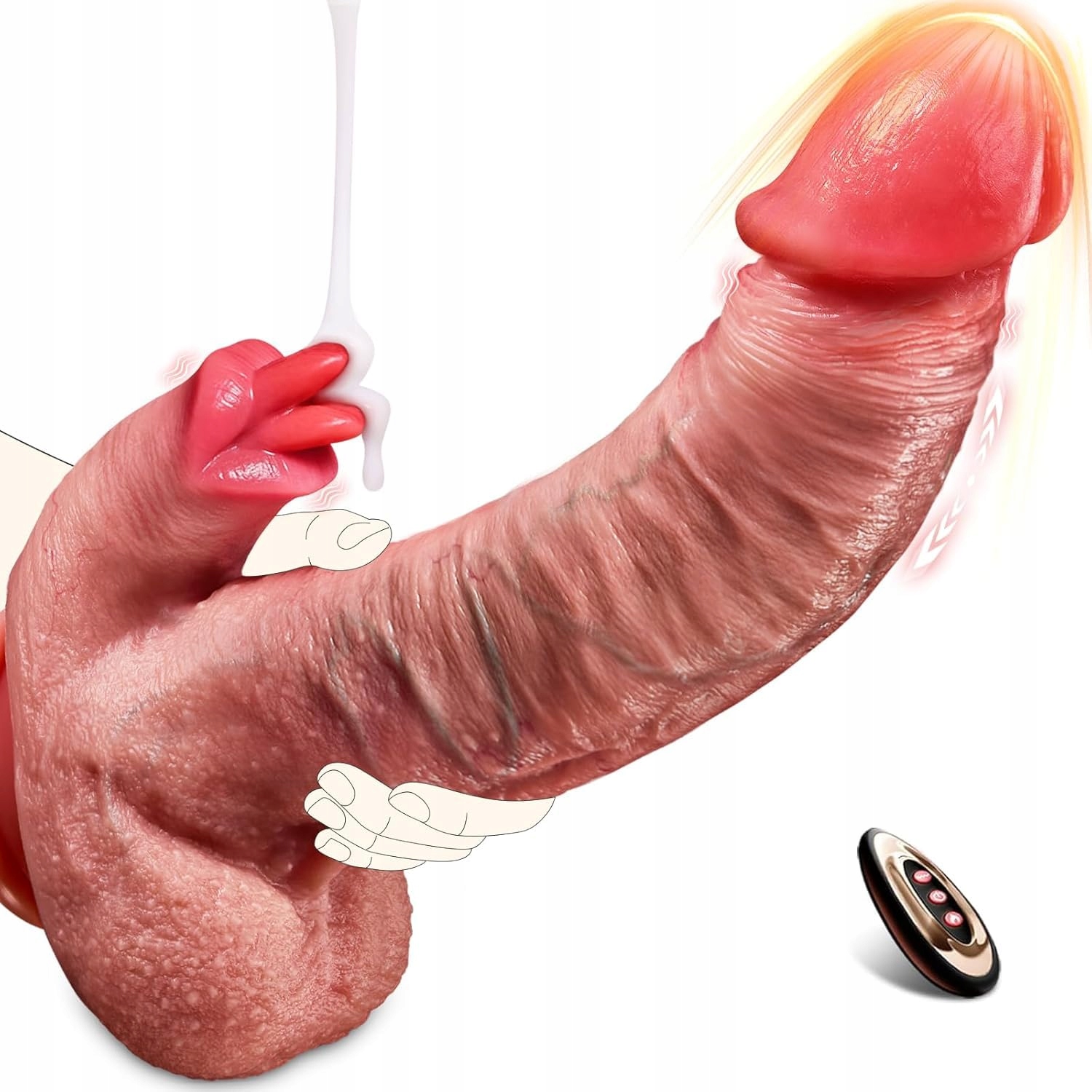 REALISTISCHER Wibrator Dla Kobiet 22cm 7 Trybów Wibracji i Grzania — miniatura 7