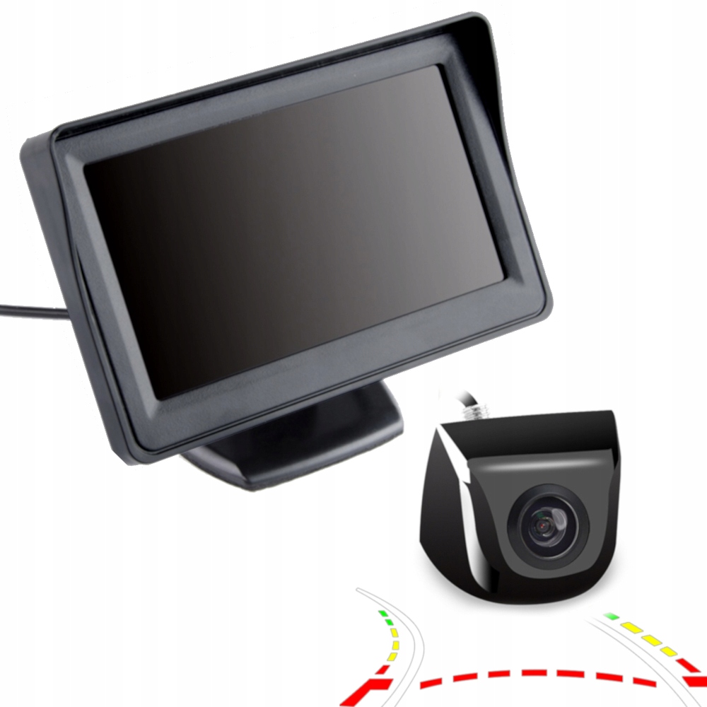 Monitor 4,3'' KAMERA linie dynamiczne TRAJEKTORIA