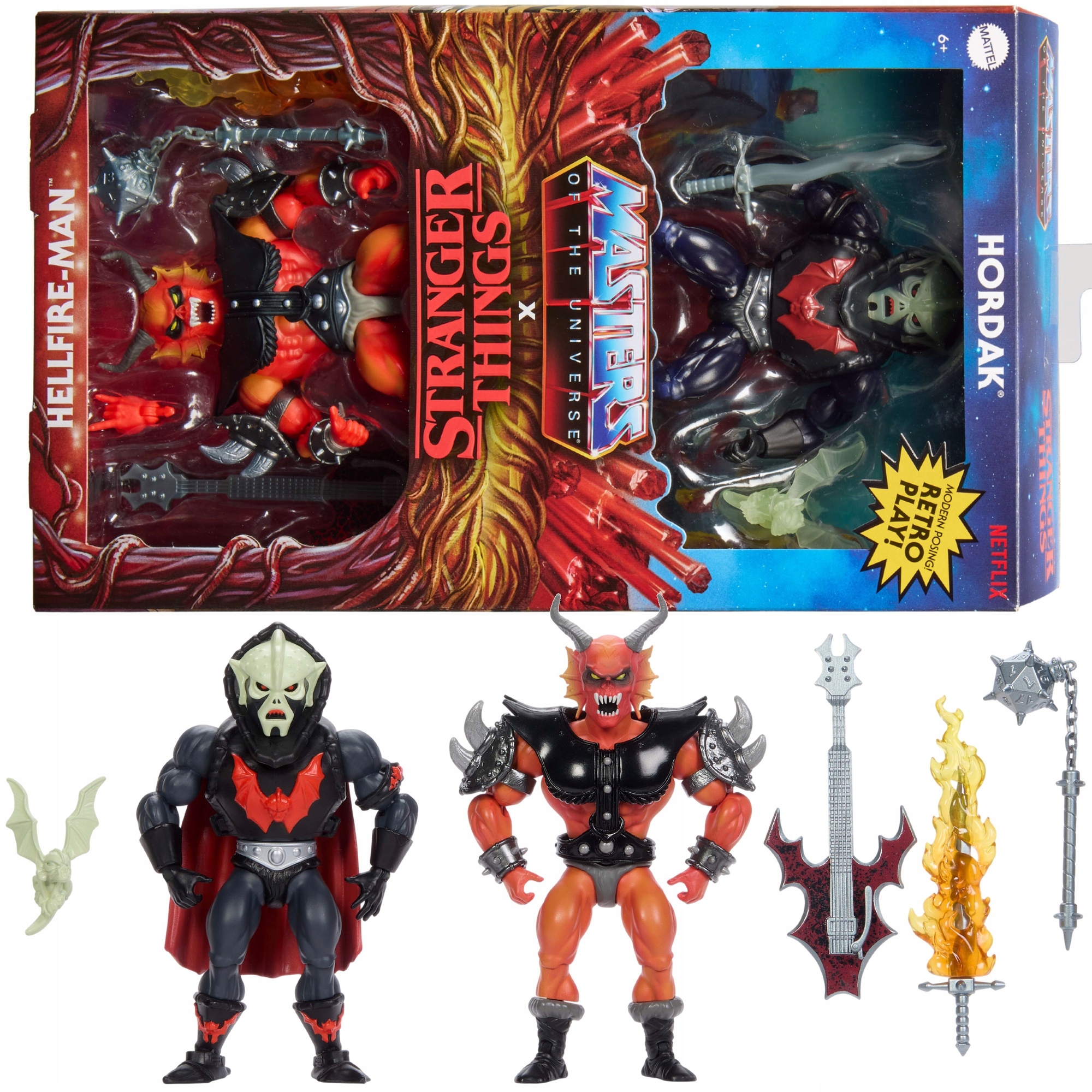 Sada Figurek Motu X Stranger Things Hordak Hellfire-man A Příslušenství