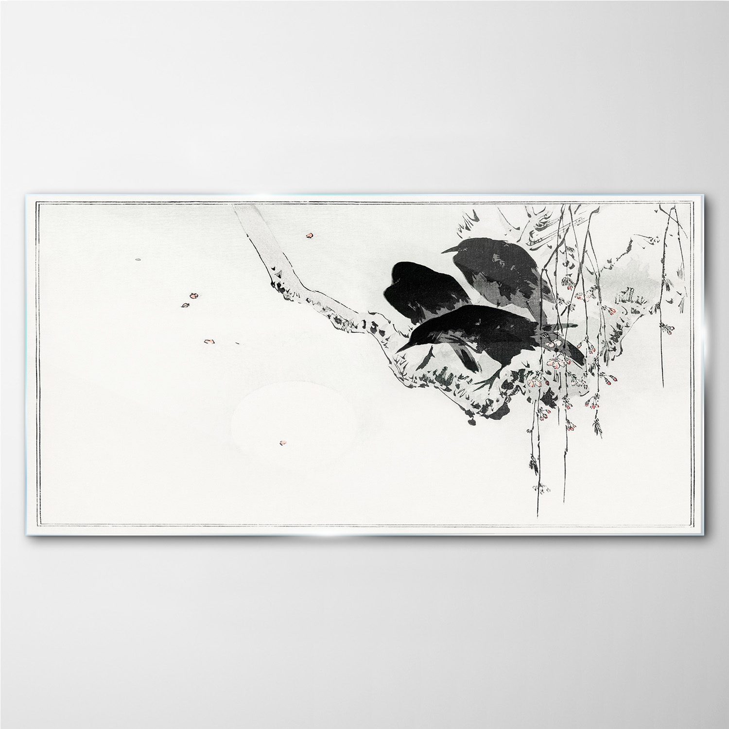 

Obraz szkło na ścianę Gałąź zwierzęta ptaki 140x70