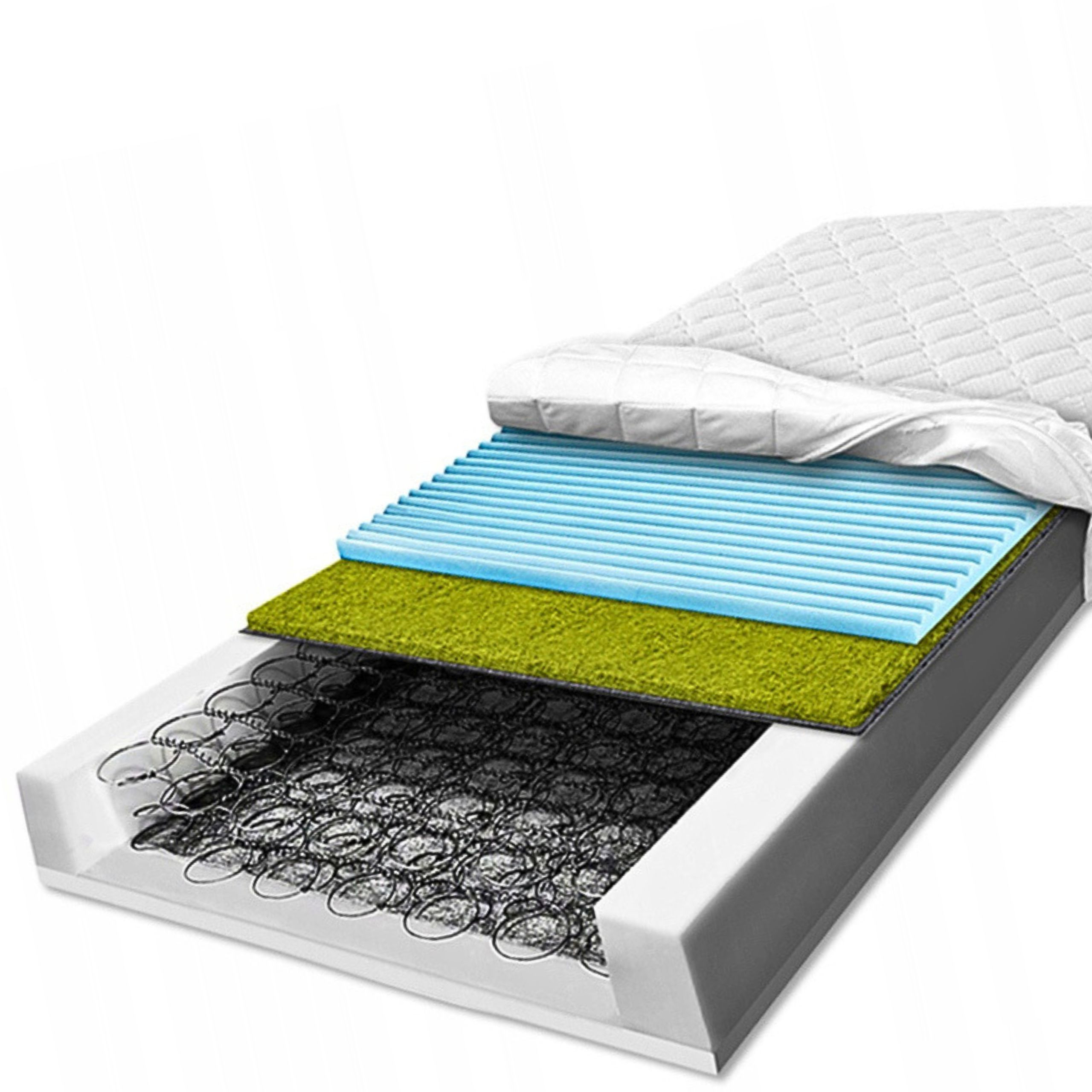 Matrac H3 H4 pružinový 80x180x20 z morskej trávy, masážny, tvrdený, kostený