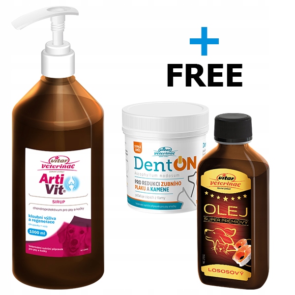 Levně Vitar Veterinae ArtiVit Syrup DentON Salmon Oil