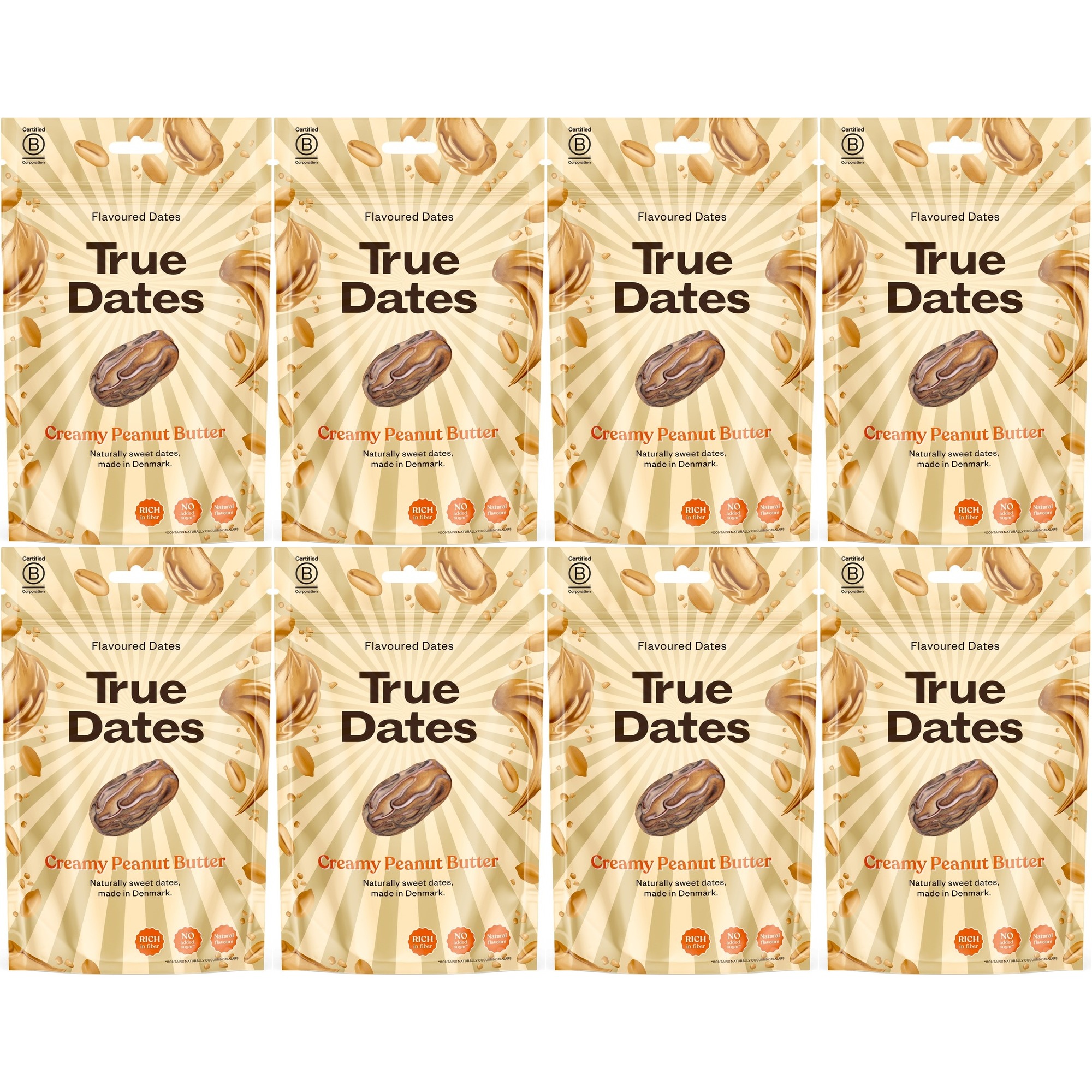 Zestaw daktyli True Dates daktyle o smaku Kremu Orzechowego Peanut 8 szt.