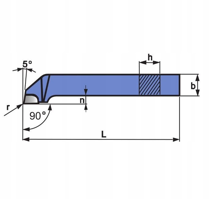 NÓŻ TOKARSKI LUTOWANY ISO 6R 1616 P20 NNBe Rozmiar 1616