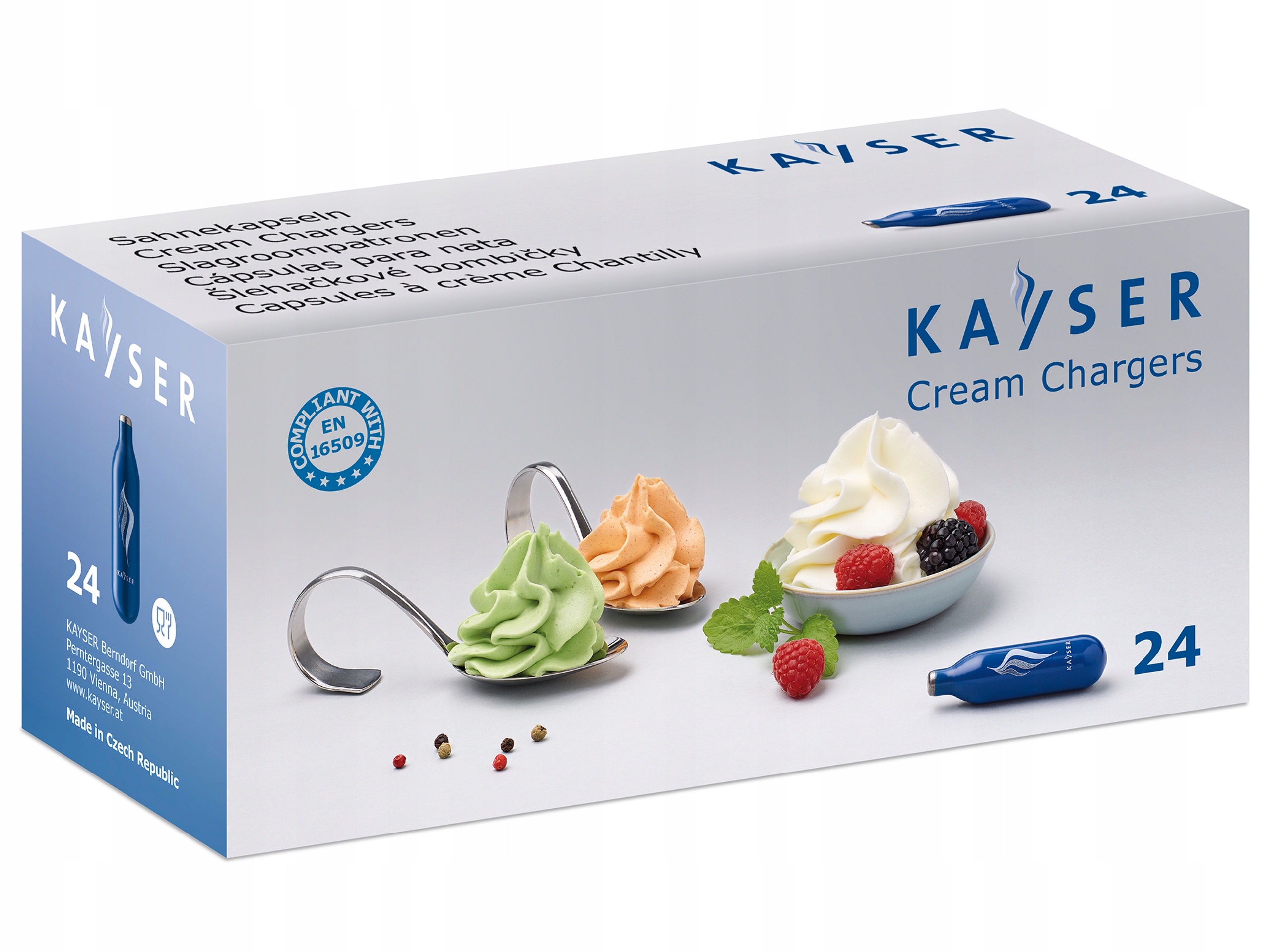 

Naboje Gaz N2O Do Bitej Śmietany 24szt Kayser Blue