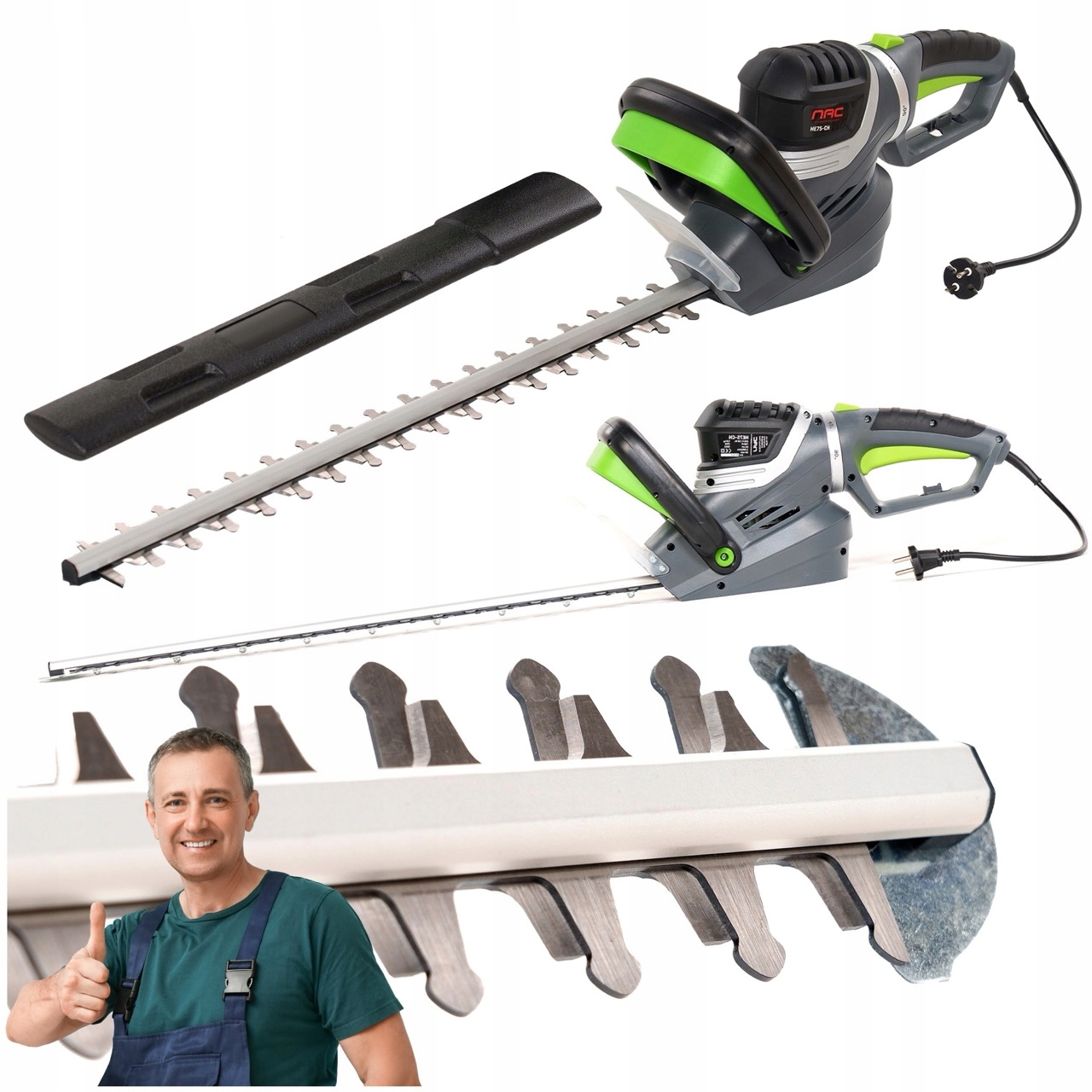 Elektrické Nůžky Na Živý Plot Nac 750 W, Ochrana Rukou, Oboustranné Ostří