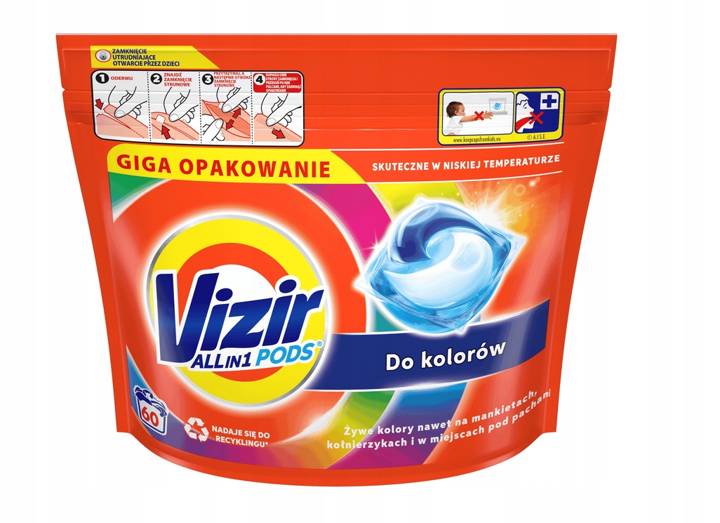 

Kapsułki do prania Vizir do koloru 60szt