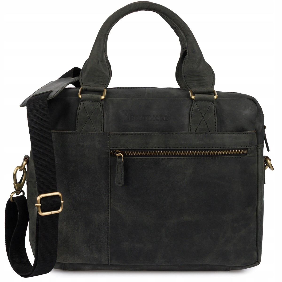 Pánská velká kožená pracovní taška A4 na notebook 15'4 XL Beltimore