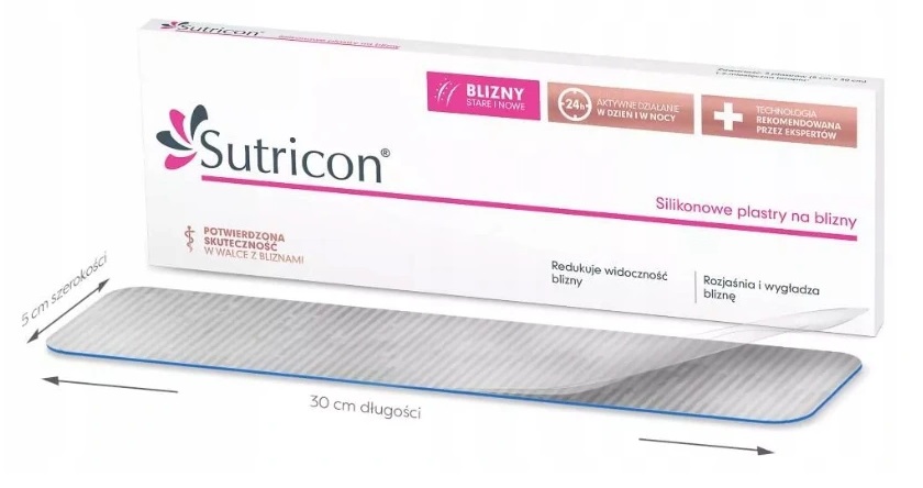 

Sutricon silikonowe plastry na blizny 5x30cm 5szt
