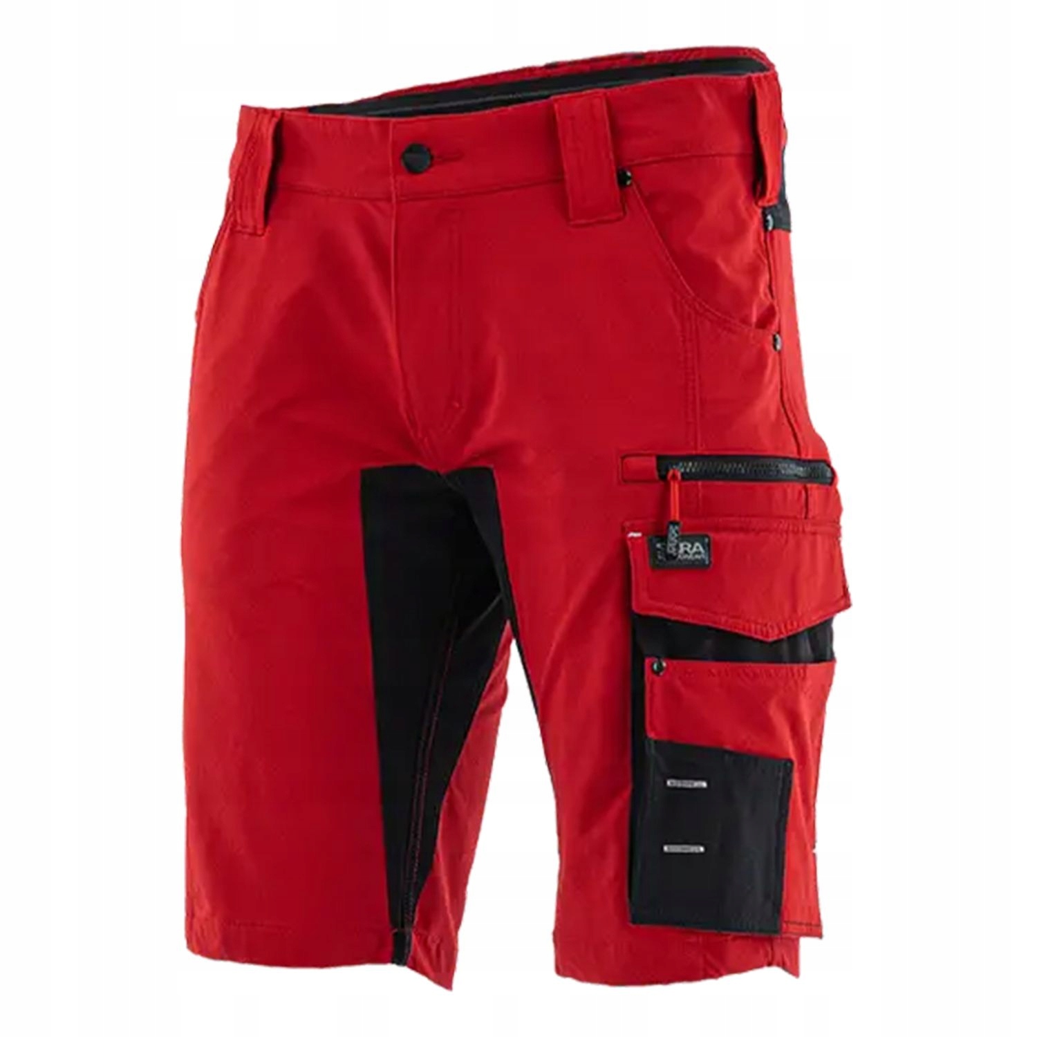 Krótkie spodenki robocze męskie elastyczne Stretch Motionflex czerwone L