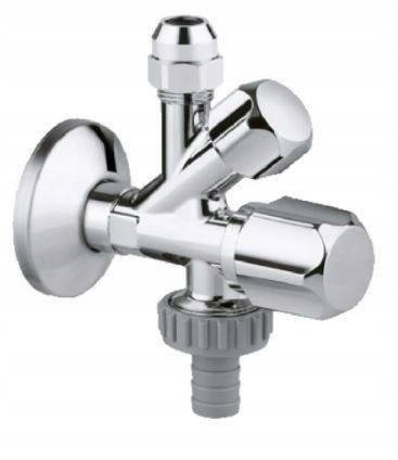 Benkiser Zawór Kątowy Kombinowany 1/2"-3/8"-3/4" Ze Złączką