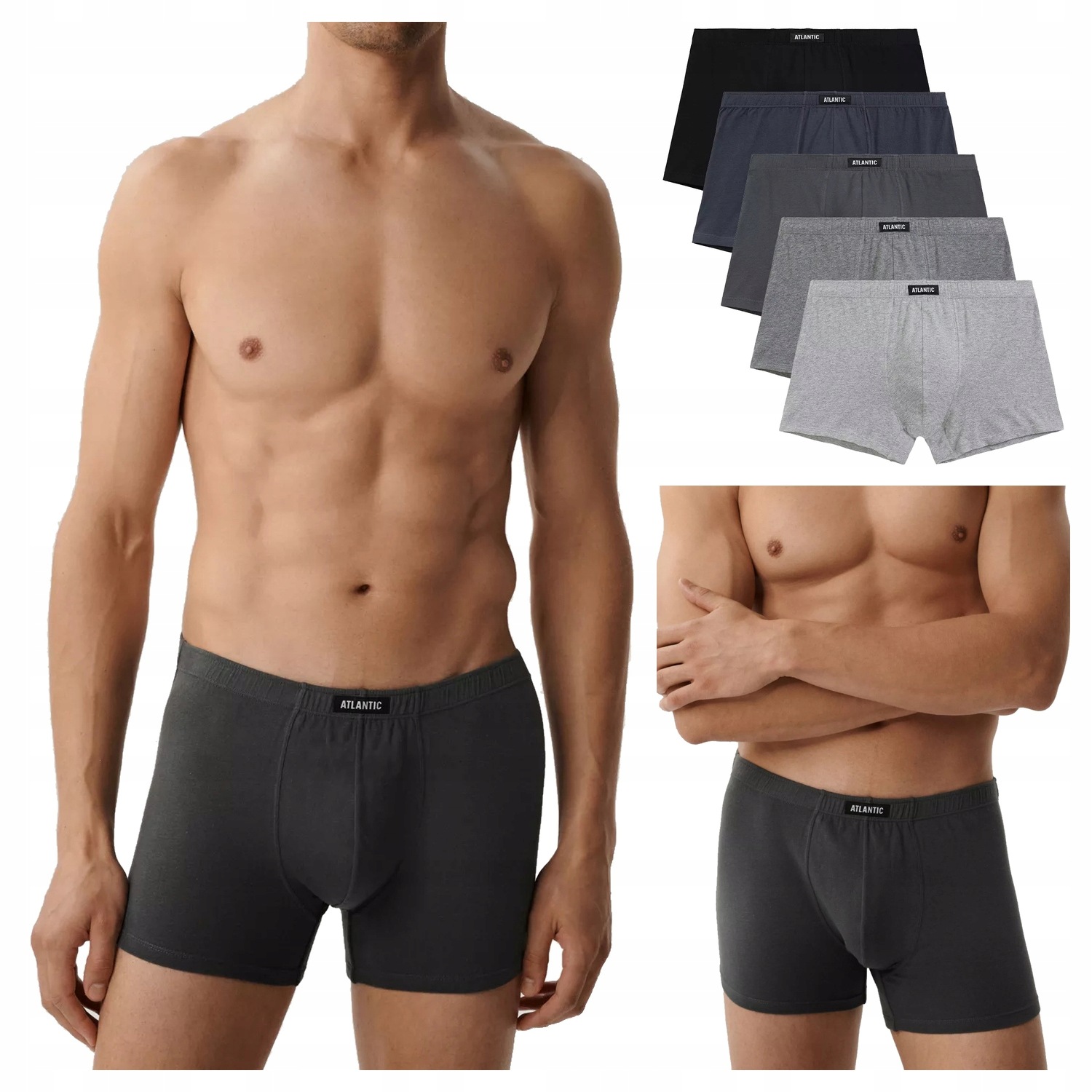 Boxerky Atlantic 007 5-pack, mix barev, L