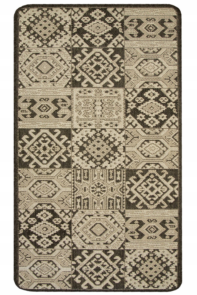 

67x140 cm Podgumowany Dywanik Etno Romby Grafit
