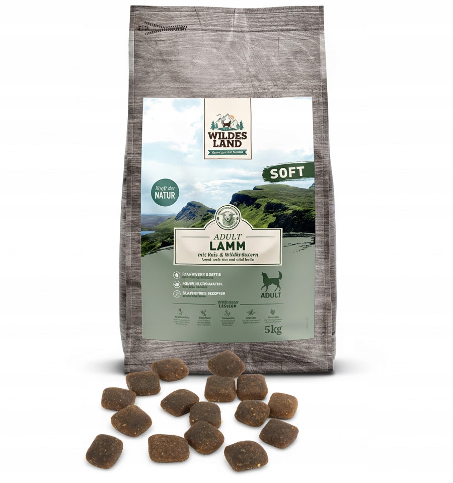 Levně Wildes Land Dog polovlhká jehněčí rýže 5 kg krmivo pro psy
