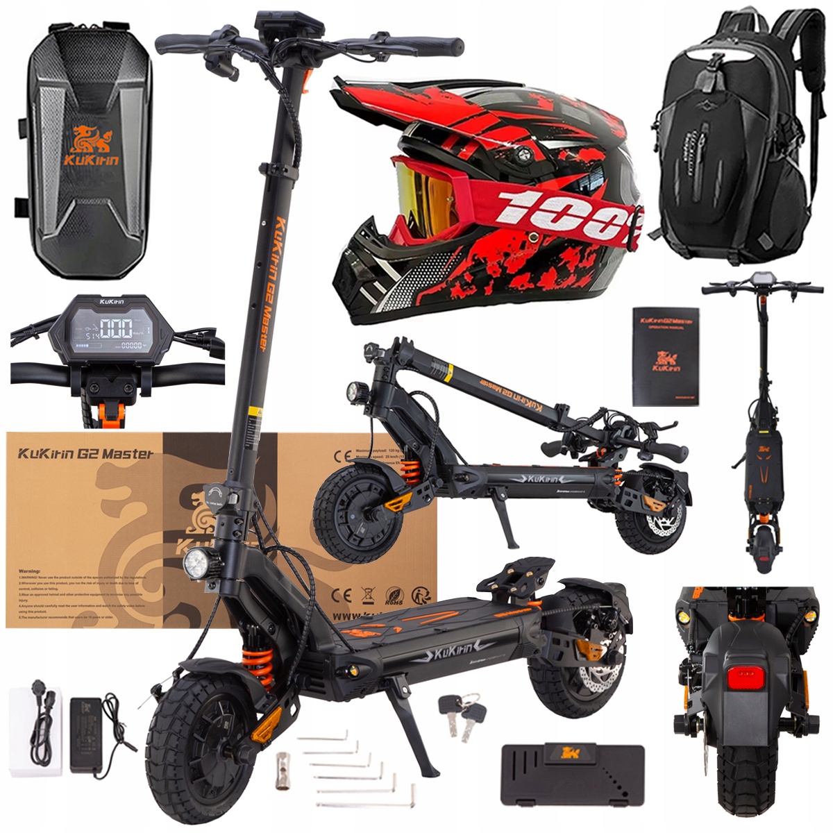 Kukirin G2 Master elektrické vozidlo 2000W 52V 20.8AH 70KM 60KM/H +Dárek