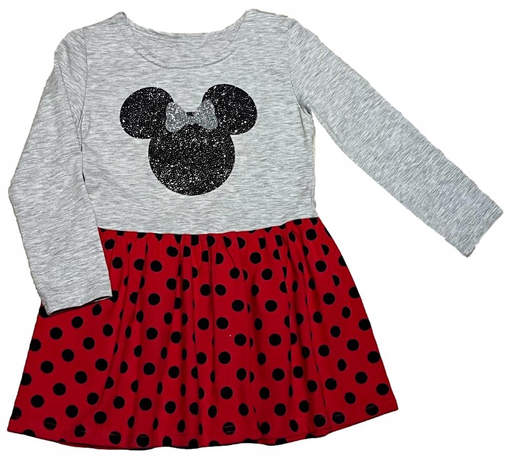 Sukienka MYSZKA MIKI aplikacja połyskująca roz.104